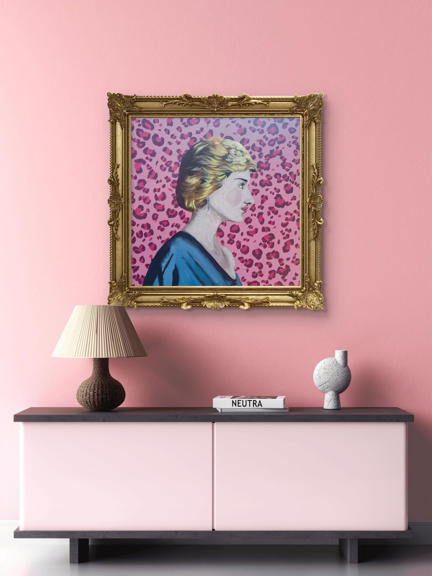 “Princess Dianna Profile” 24x24 in, Acrylic on Canvas