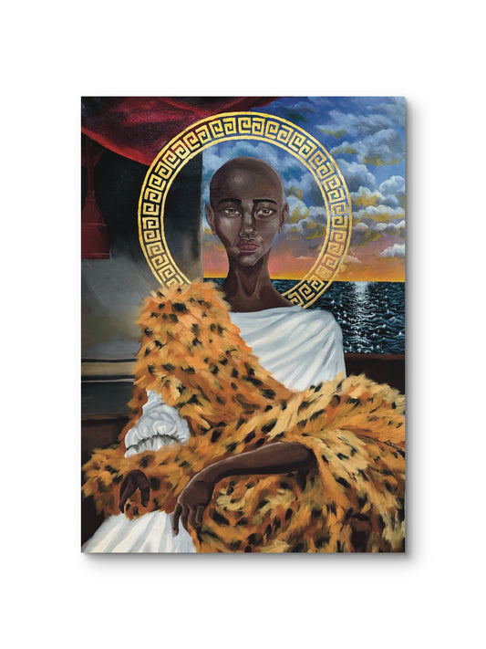 “Lady by the Water” 32x45 Oil & Gold Leaf on Canvas