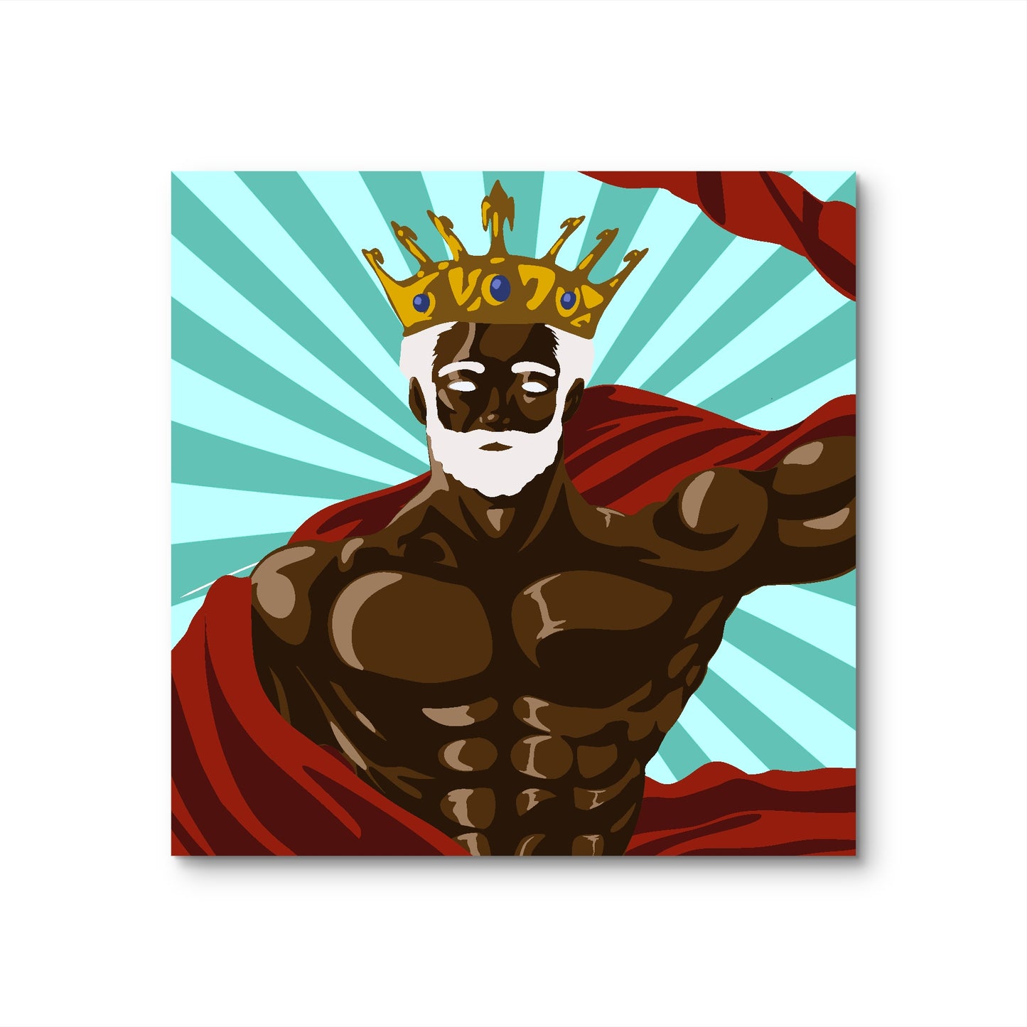 “Christ is King” 20x20 in, signed limited edition canvas print