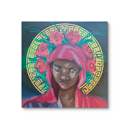 “Madonna” 24x24 in, Oil & Gold Leaf on Canvas