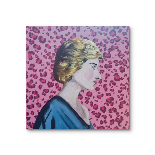 “Princess Dianna Profile” 24x24 in, Acrylic on Canvas